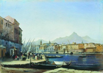 Paisajes Painting - palermo 1850 Alexey Bogolyubov paisaje urbano escenas de la ciudad